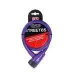 BIKE013-PURPLE IFAM STREET65 BIKE CABLE LOCK 650MM X 10MM