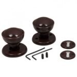 RIM / MORTICE LOCK KNOB FURNITURE BROWN