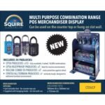CTDUCP SQUIRE COMBI MERCHANDISER COMPLETE WITH 34 X CP COMBI BOXED PADLOCKS