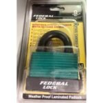 FPAD0132/GREEN/CA5 FEDERAL 804WN 70MM WEATHERPROOF PADLOCK