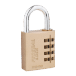 FPAD0181 FEDERAL RB40 RESETTABLE BRASS COMBINATION PADLOCK