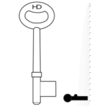 KB0071 L086 B439 6 UNION 2L MORTICE KEY BLANK
