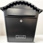 PBX061 TESSI TY0091 BLACK POWDER COATED POST BOX 370MM H X 360MM W X 135MM D