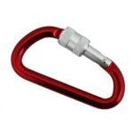 CARD OF 12 ASSORTED SCREW LOCK KARIBINER CLIPS 80MM