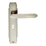 Carlisle Brass ADR011SN Art Deco Lever On Lock Backplate (LEAD TIME: 2-3 DAYS)