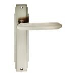 Carlisle Brass ADR012SN Art Deco Lever On Latch Backplate (LEAD TIME: 2-3 DAYS)