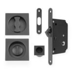 Alexander & Wilks AW111RDBZPVD Sliding Door Lock Set Square Roses Radius Forend & Strike (LEAD TIME: 2-3 DAYS)