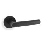 Alexander & Wilks AW210BL Harrier Knurled Lever On Round Rose Black (LEAD TIME: 2-3 DAYS)