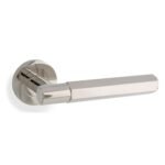Alexander & Wilks AW224PN Spitfire Hex Lever On Round Rose - Polished Nickel (LEAD TIME: 2-3 DAYS)