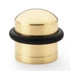 Alexander & Wilks AW638PBL Dome Top Floor Mounted Door Stop - Polished Brass (LEAD TIME: 2-3 DAYS)
