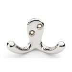 Alexander & Wilks AW773PN Victorian Double Robe Hook - Polished Nickel (LEAD TIME: 2-3 DAYS)