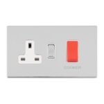 Eurolite ECPC45ASWASW 45AMP DP COOKER SWITCH WITH 13AMP SOCKET (LEAD TIME: 2-3 DAYS)