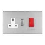 Eurolite ECSS45ASWASW 45Amp DP Cooker Switch with 13Amp Socket (LEAD TIME: 2-3 DAYS)