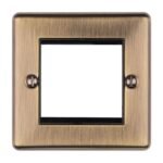 Eurolite EN2MODABB 2-Gang Module Frame Enhance Range - Antique Brass (LEAD TIME: 2-3 DAYS)