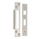 Eurospec FSF5004SSS Easi-T Forend Strike and Fixing Pack - Satin Stainless Steel Square Forend (LEAD TIME: 2-3 DAYS)