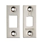 Eurospec FSF5010SSS Forend Strike & Fixing Pack To Suit Heavy Duty Tubular Deadbolt - Satin Stainless Steel Square Forend (LEAD TIME: 2-3 DAYS)