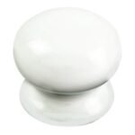 Carlisle Brass FTD620BPWH Porcelain Knob 35mm (LEAD TIME: 2-3 DAYS)