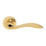 Manital GI5 Giava Lever On Round Rose - Polished Brass (LEAD TIME: 2-3 DAYS)