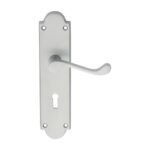 Carlisle Brass M68SC Victorian Scroll Lever On Shaped Lock Backplate (LEAD TIME: 2-3 DAYS)