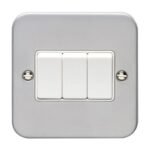 Eurolite MC3SWW Utility 3-Gang Switch - Grey (LEAD TIME: 2-3 DAYS)