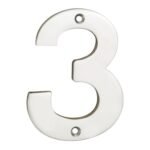 Eurospec NUM10103BSS Numerals Number 3 (LEAD TIME: 2-3 DAYS)