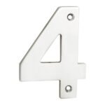 Eurospec NUM10104BSS Numerals Number 4 (LEAD TIME: 2-3 DAYS)