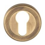 Serozzetta SZM001AB Euro Profile Escutcheon - Antique Brass (LEAD TIME: 2-3 DAYS)