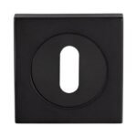 Serozzetta SZM003SQMB Square Standard Lock Escutcheon - Matt Black (LEAD TIME: 2-3 DAYS)