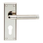 Serozzetta SZR041YPNSN Quaranta Lever On Euro Lock Backplate (LEAD TIME: 2-3 DAYS)
