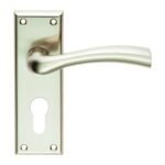 Serozzetta SZR051YSN Cinquanta Lever On Euro Lock Backplate (LEAD TIME: 2-3 DAYS)