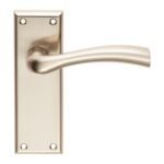 Serozzetta SZR052SN Cinquanta Lever On Latch Backplate (LEAD TIME: 2-3 DAYS)