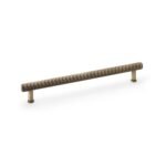 Alexander & Wilks AW809R-224-AB Crispin Reeded T Bar Cupboard Pull Handle - Antique Brass 224mm (LEAD TIME: 2-3 DAYS)