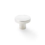 Alexander & Wilks AW821-38-PN Hanover Plain Cupboard Knob - Polished Nickel Knob 38mm (LEAD TIME: 2-3 DAYS)